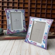 2 x Leonardo Rennie Mackintosh Photo Frames Ceramic Floral Art Nouveau