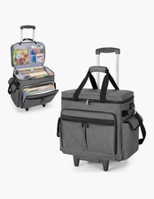 Artbin Gray Rolling Scrapbooking Tote Telescoping Handle Multiple Compartments