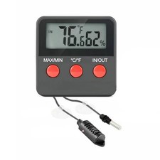 Digital Thermometer and Hygrometer with Probe for Incubator Reptile Terrarium
