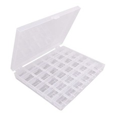 Fbshicung Bobbin Box: Transparent 36 Empty Bobbins, Sewing Machine Spool Organiz