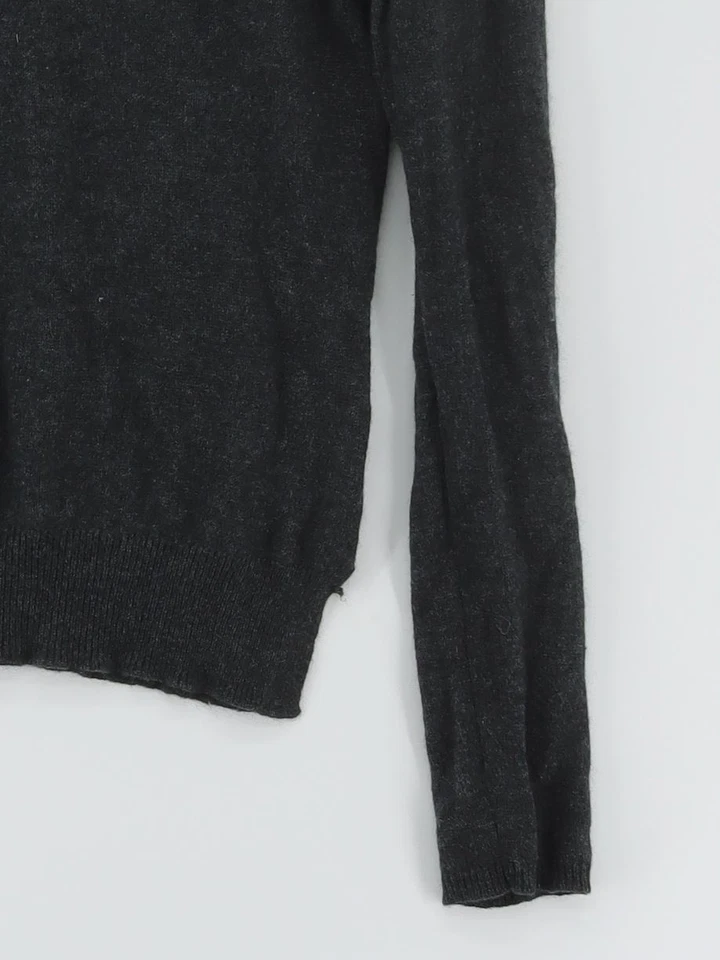 Adrienne Vittadini Women's Jumper L Grey 100% Cashmere High Neck Pullover - Image 4 of 4