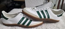 Vintage Adidas Universal 1980er – grüne Streifen – Sehr guter Zustand – Größe 44