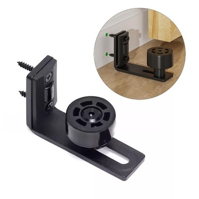 Space Efficient Barn Door Track Roller System Carbon Steel Adjustable Door Guide