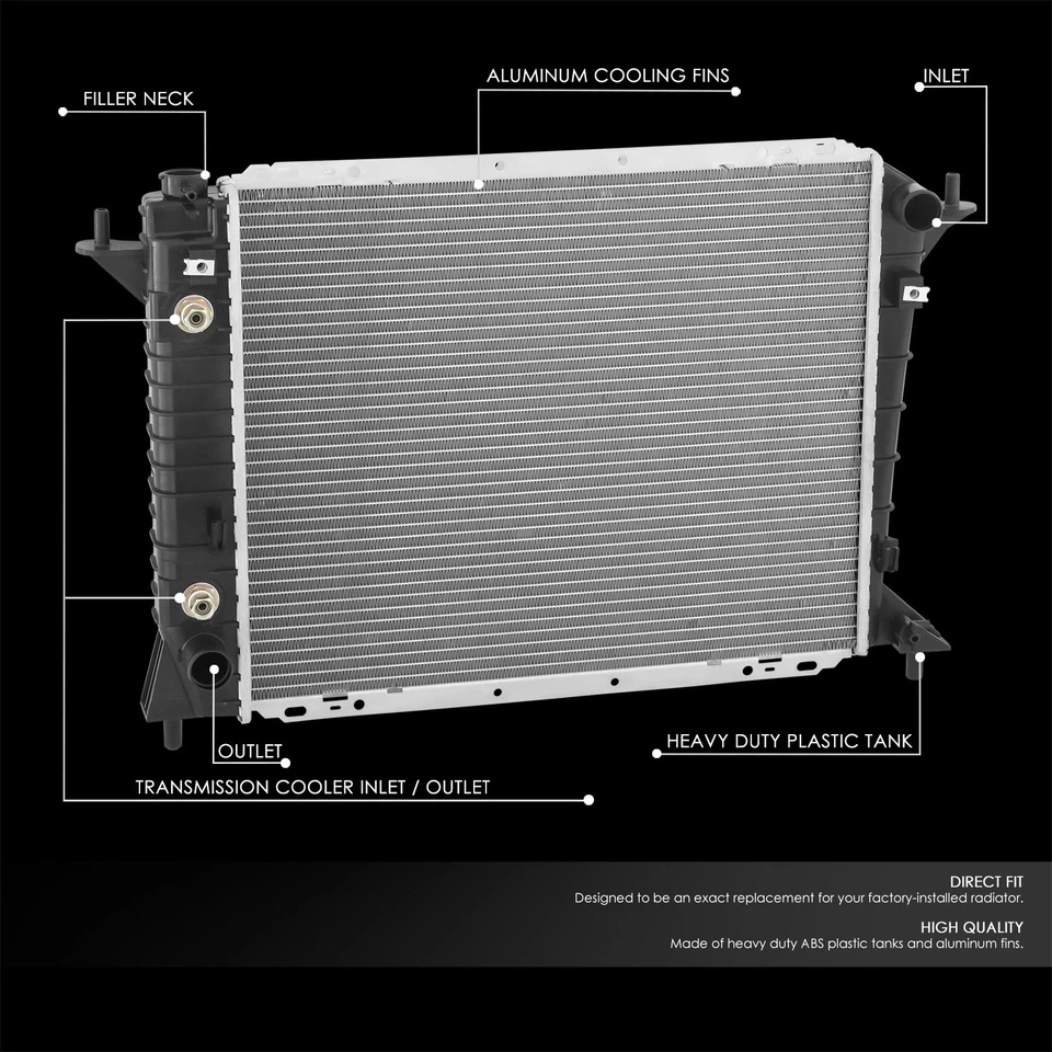 Radiador de núcleo de aluminio DPI 1550 para Ford Thunderbird Mercury Cougar 94-97 3,8 L Foto 2 de 4
