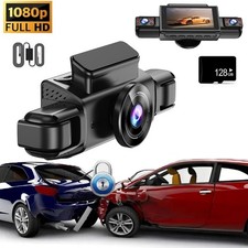 Dash Cam 4 Channel 360  Front Rear Inside DashCam, FHD 1080P Car Camera 128GB