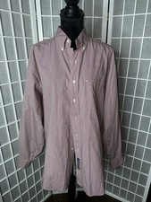 Tommy Hilfiger Men s Red White Blue Dress Shirt LS Button Down Sz 16 34-35
