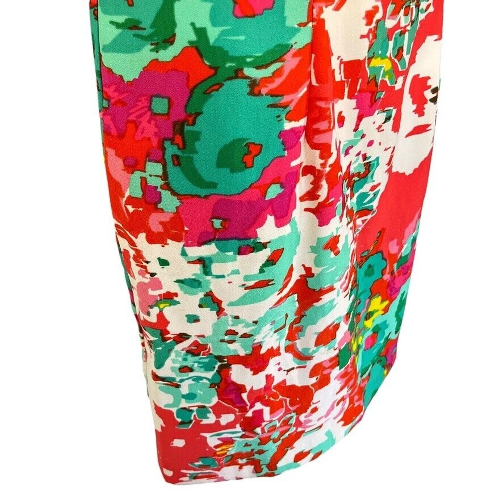 Abito donna Alyx Limited verde corallo stampa tubino senza maniche elasticizzato tg 10