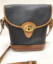 Vintage Dooney  Bourke Bucket All Weather Black Brown Crossbody Bag A2126832