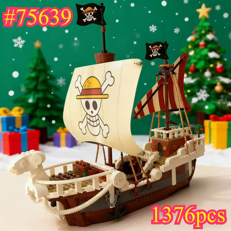 Juego de ladrillos bloques de construcción Merry Boat Luffy 75639 de una pieza juguetes para niños