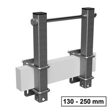 Supports avec axe support pour rouleau de quille latéral galvanisé