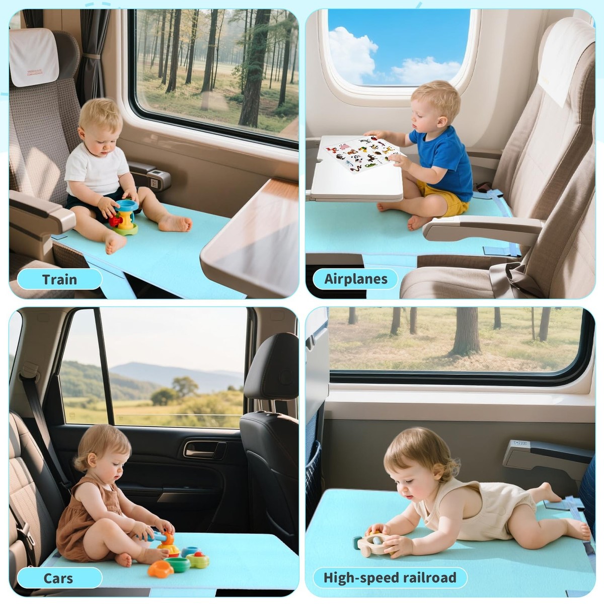 Baby Toddler Airplane Bed - Flyaway Kids Airplane Bed for Toddler