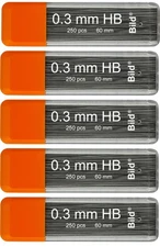 Bild Premium 0.3 mm pencil lead refills - 1250 leads - 0.3mm HB Mega Pack