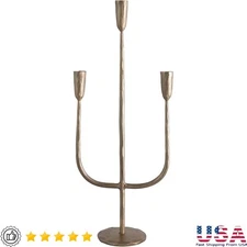 Hand-Forged Metal Candelabra Antique Finish Elegant Home Decor Centerpiece New