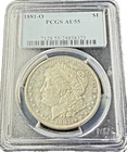🪙SEMI-KEY🪙PCGS 1881-O MORGAN DOLLAR  $1 AU55🪙CHAMPAGNE PATINA🪙SEE VIDEO!!