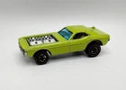 SHOW OFF Lime Green Flourescent Enamel Original Hot Wheel Redline 1973 White Int