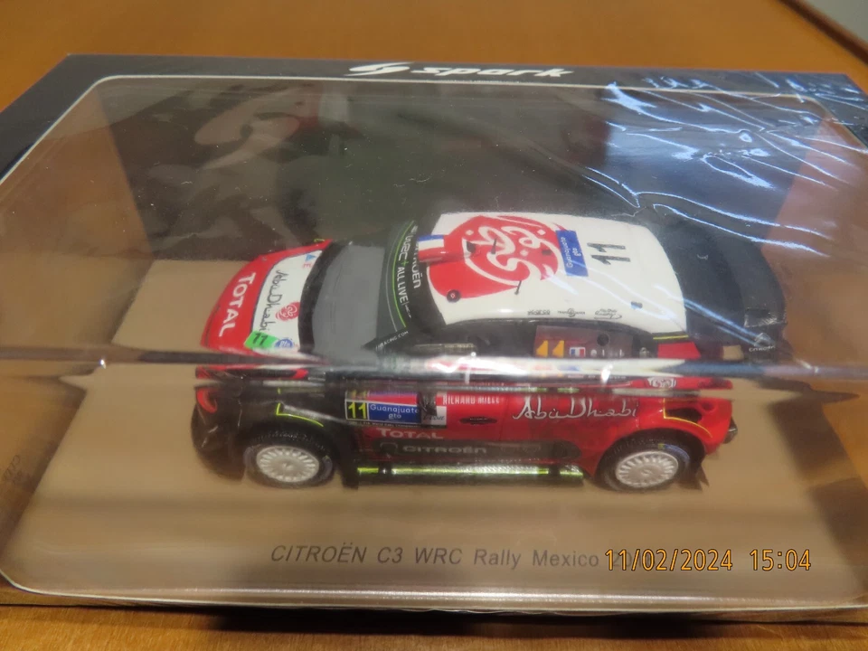 Spark S5962 Citroen C3 WRC+ #11 S.Loeb - D.Elena Rally Messico 2018 1:43 - Immagine 3 di 4