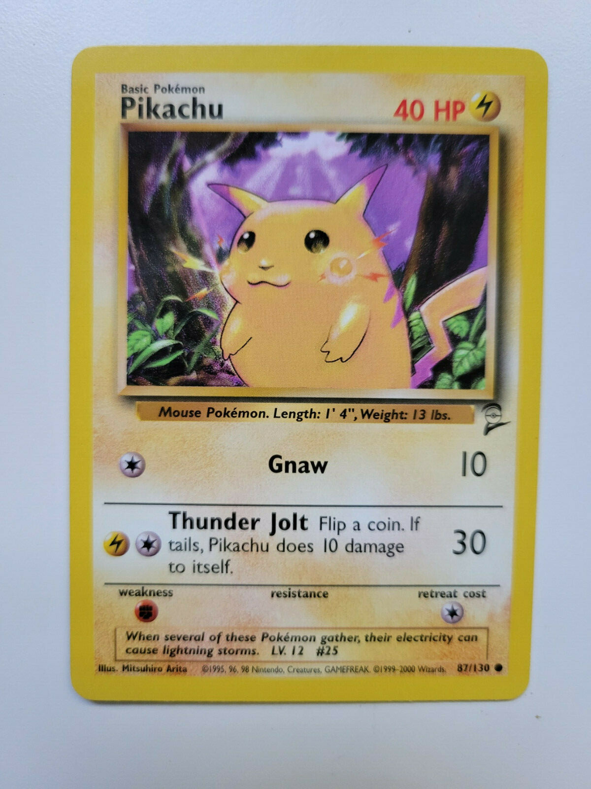 Pikachu - 87/130 Base Set 2 Pokemon - Near Mint