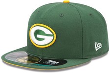 New Era Green Bay Packers NFL On Field Cap 5950 Authentic Fitted Baseball 6 7/8-8