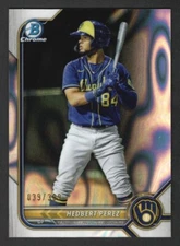 Hedbert Perez 2022 Bowman Chrome Lava Refractor SP 39/399 Milwaukee Brewers
