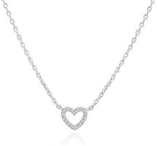 14K Gold Plated Dainty Heart Pendant Necklace Heart Necklace Gift For Girls