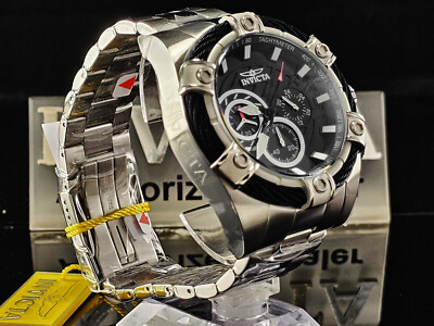 インビクター腕時計　BOLT Menシリーズ New Invicta Men's BOLT 52mm Chronograph Quartz Black Dial SS
