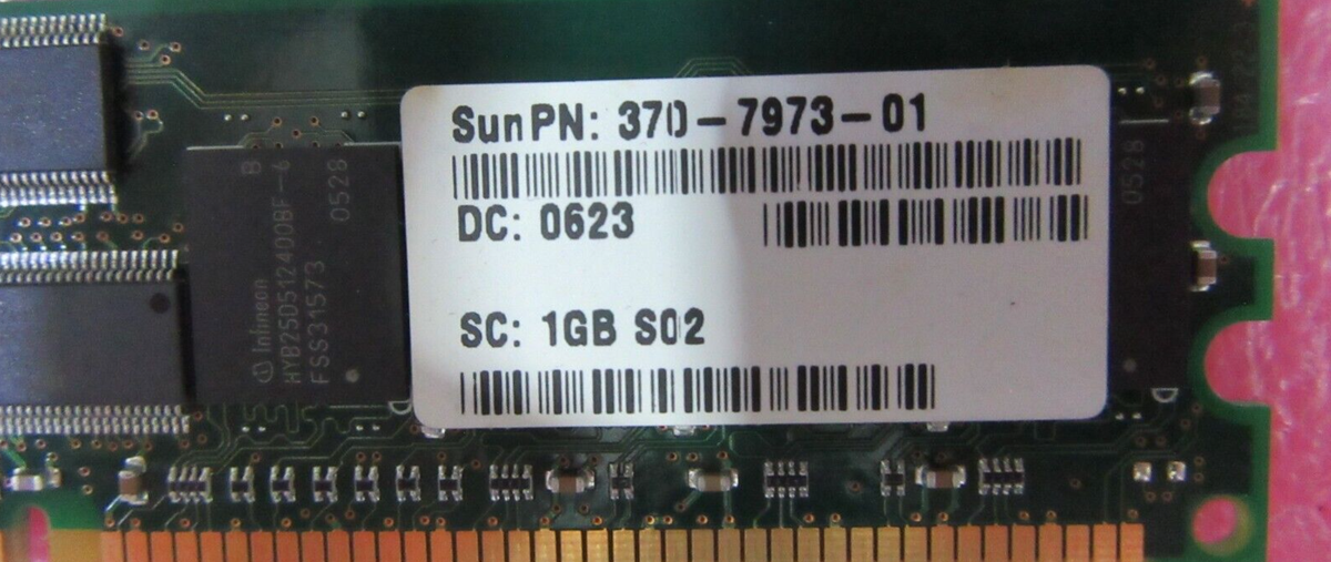Sun X7704A-4 370-7973 2GB Kit ( 2 * 1GB Dimm ) for Netra240