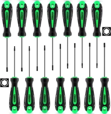 14Pcs Mini Hex Screwdriver Set, Metric(0.9Mm-3Mm) SAE(0.035"-1/8) Hex Allen Wren