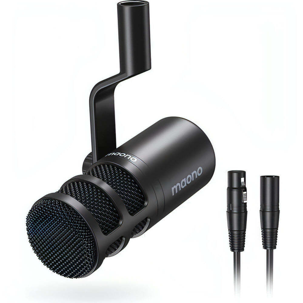 XLR Podcast Microphone, Cardioid Studio Dynamic Mic for Vocal Recording, Streami