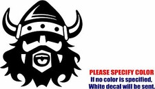 Bearded Viking In Helmet Graphic Die Cut decal sticker Car Truck Boat Window 6"