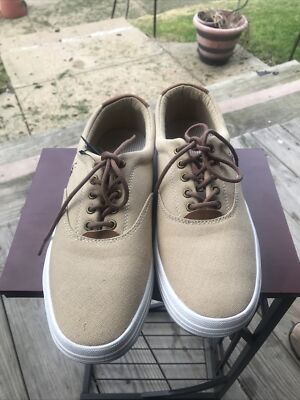 Polo Ralph Lauren Mens Shoes Size 13 Canvas Sneakers Tan and  display picture 1