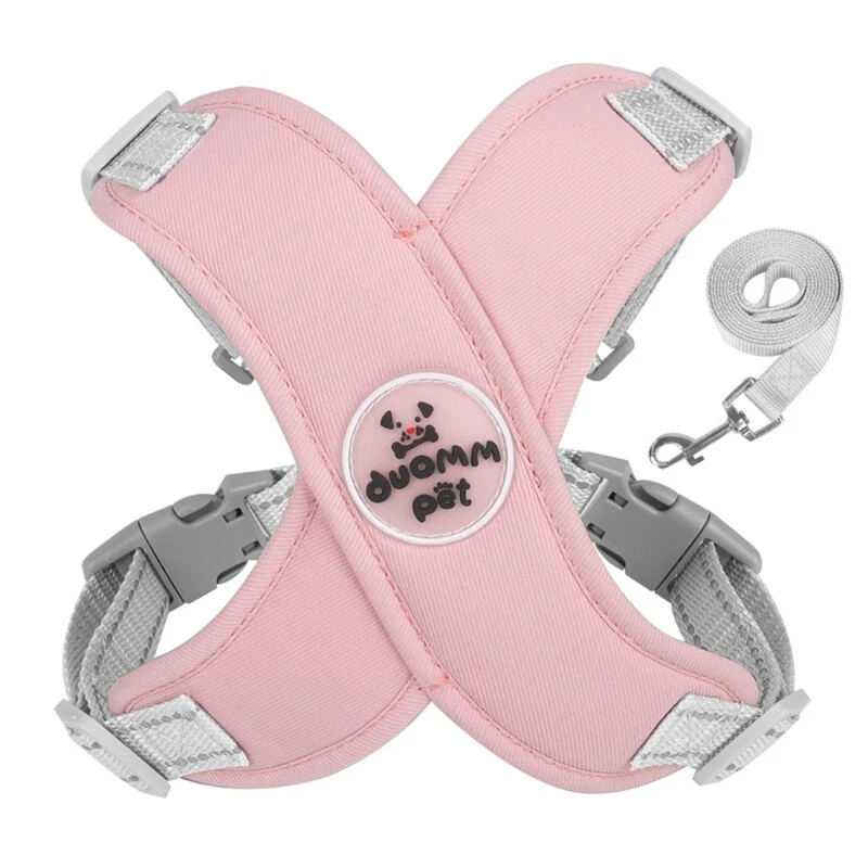 Dog Harness No Pulls No Choke Reflective Vest with Leash for Small Dogs