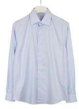 SUITSUPPLY Traveller Slim Fit Formal Shirt Men's 40 / 15 3/4 Spread Collar Blue