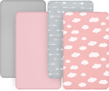 Sabanas de Cuna Para Ni os Ninos Y Ni as Ninas Paquete 4 Sabanas Ajustables Cuna