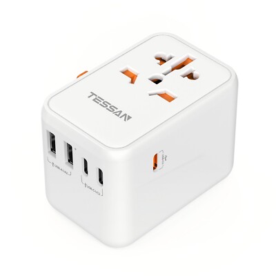 TESSAN Universal Travel Adapter Worldwide World Power Outlet for European USA UK