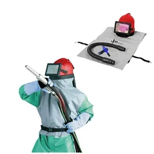 Jm Blasting Helmet Blast Cleaning Sand Blasting, Abrasive Safe Air Fed Sandblast