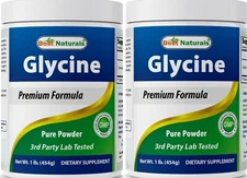 2 Pack Glycine Powder 1 LB *Boosts Energy/Nervous System Support*