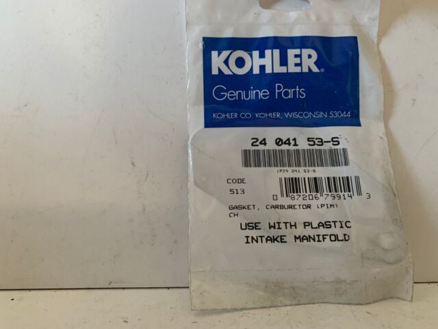 Genuine Kohler Oem 24 041 53-S Carburetor Gasket Plastic Intake