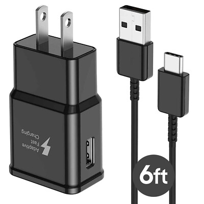 Original Samsung Galaxy S10 Note10 S8 S9 Plus Fast Wall Charger OEM Type-C Cable