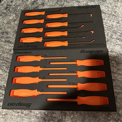 Snap-on 2 pc foam organizers for mini screwdriver / pick / seal