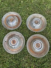 Vintage 1940s Cadillac Hubcaps Wheel Covers Matching Set of 4