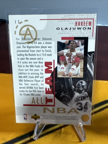 94-95 Upper Deck All NBA Team Olajuwon-Malone-David Robinson 3 Card Lot - Picture 6 of 8