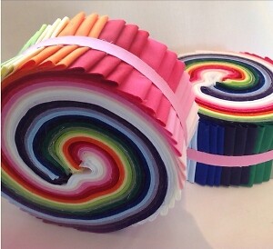 10 Jelly Roll Strips - 100% Cotton Fabric Choose Colours & Patterns 2.5 * 44inch - Picture 38 of 40