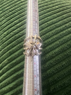 Lilly Barrack Sterling Silver And 14kt Gold Ring (worn Once) Size 7