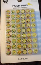 U-brand 54 Count Emoji Push Pins