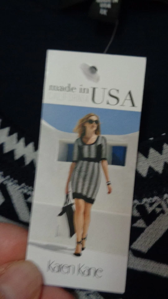 Karen Kane Women's sleeveless Dress, NAVY/white, Size 1X - NEW TAGS - $138. H-L - Изображение 2 из 4