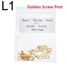 30Pcs #L1 24K Golden Plated New Dental Screw Post for Root Canal