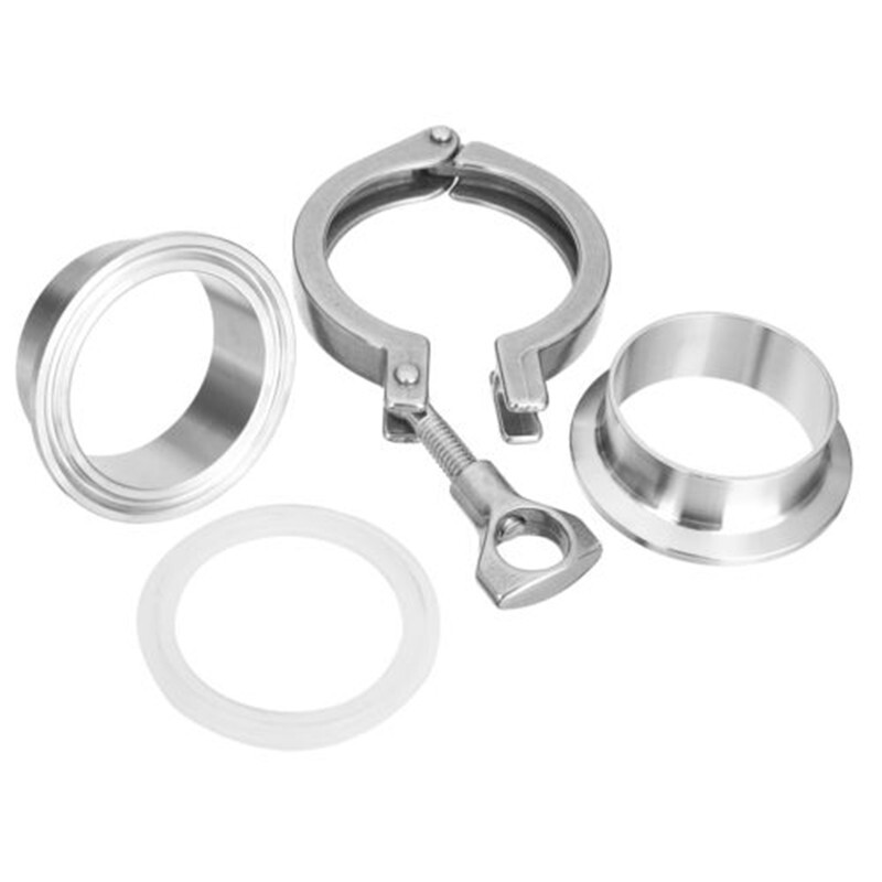 Beer Keg 2 Stainless Steel Connector Column Adapter TriClamp Gasket