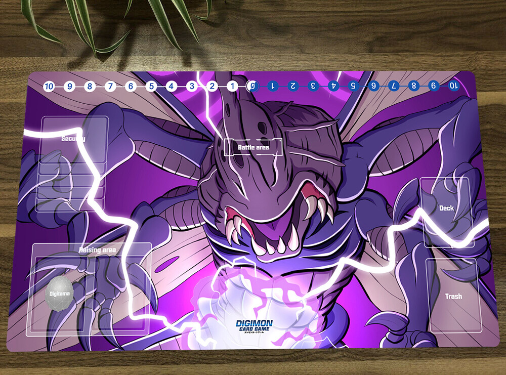 digimon card mat Digimon Duel Playmat Anime CCG DTCG Mat Kabuterimon Trading Card Game Mat &  Bag