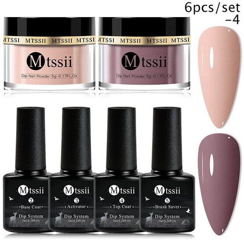 Juego de polvo de uñas de inmersión de 5 g sistema de inmersión en polvo brillo de uñas desnudo kit de uñas arte - Imagen 48 de 77