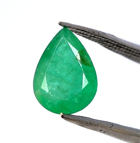 10x7 MM Smeraldo Naturale Taglio a Pera 1.70 Cts Non Trattato Loose Certificato - Picture 3 of 6